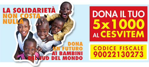 Dona il tuo 5x1000 al Cesvitem - Codice fiscale 90022130273