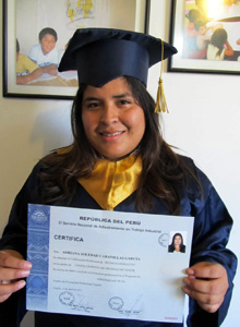 Adriana, un diploma contro la povert