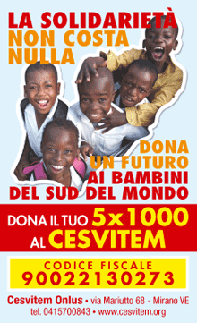 5x1000 a Cesvitem Onlus: codice fiscale 90022130273