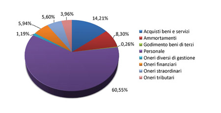 Bilancio 2011 - Grafico spese di gestione in Italia