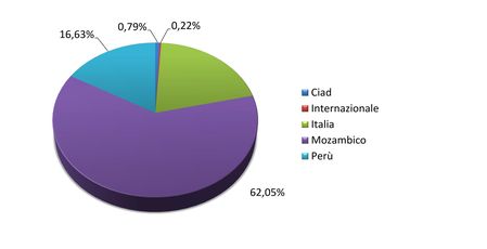 Bilancio 2016 - Grafico uscite per Paese