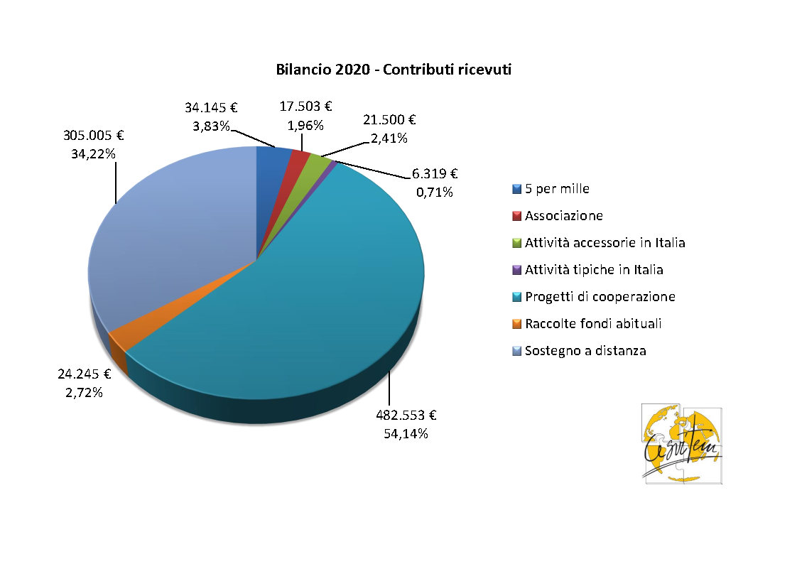 Bilancio 2020 - Tipologia contributi