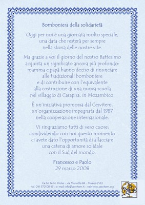 Mod. 19 (carta azzurra, cornice 3 blu)