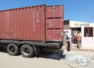 Il container  arrivato a destinazione